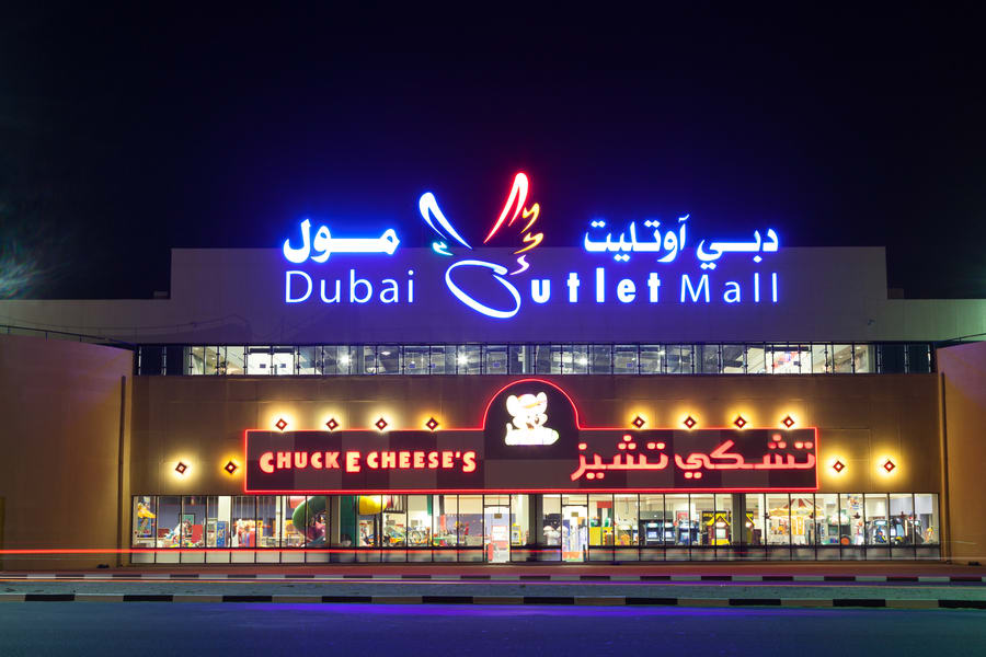 Image of dubai outlet mall at night