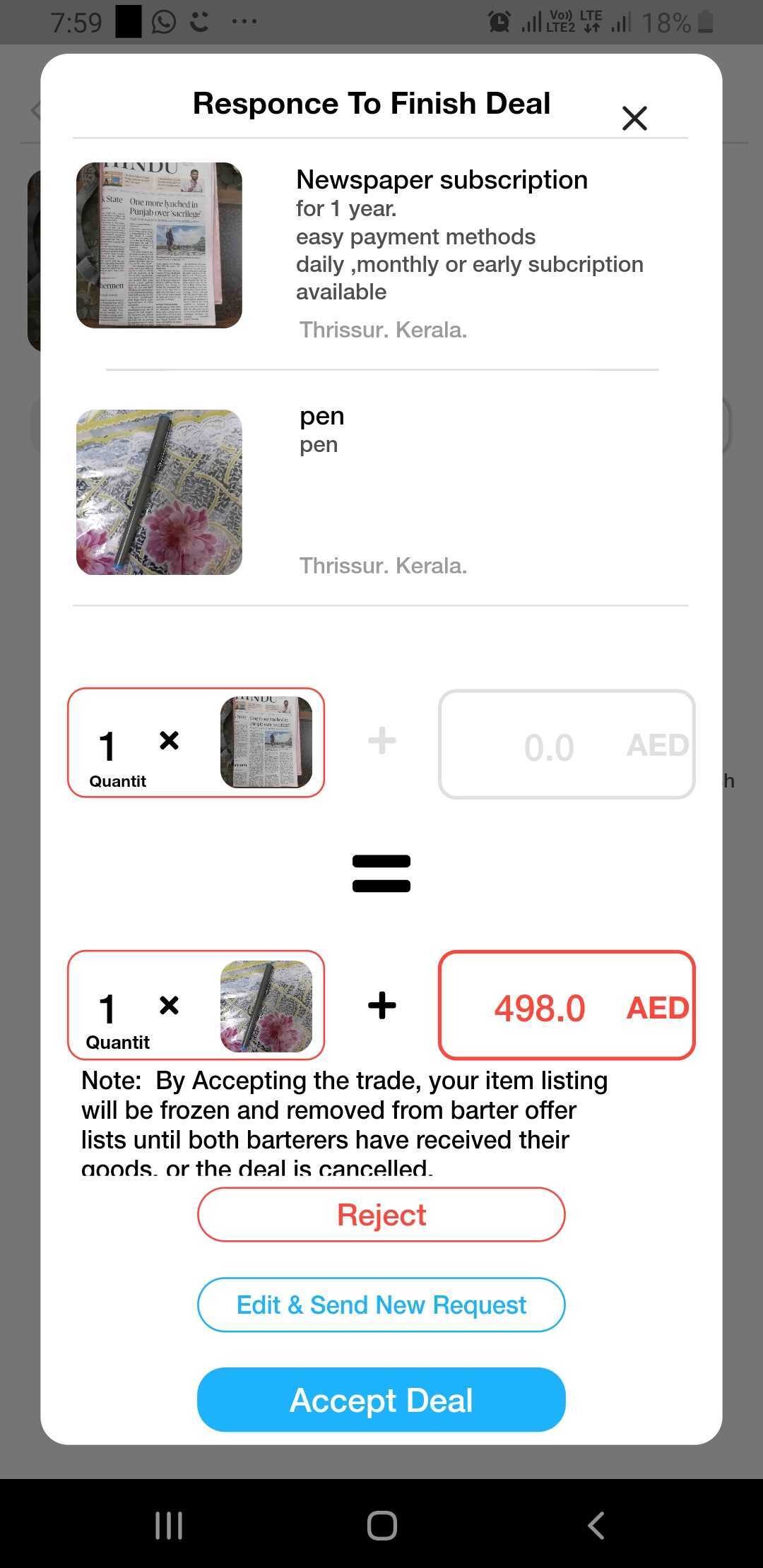 respond to deal app screenshot