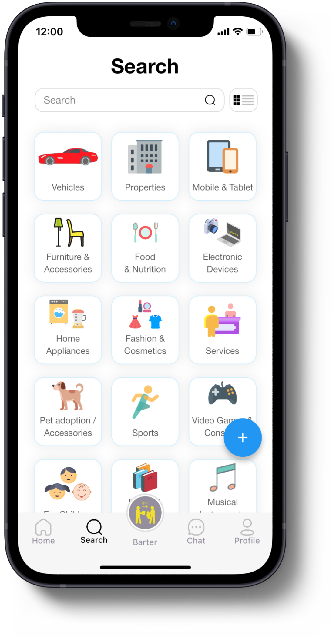 Obodo App's Search Screen graphic